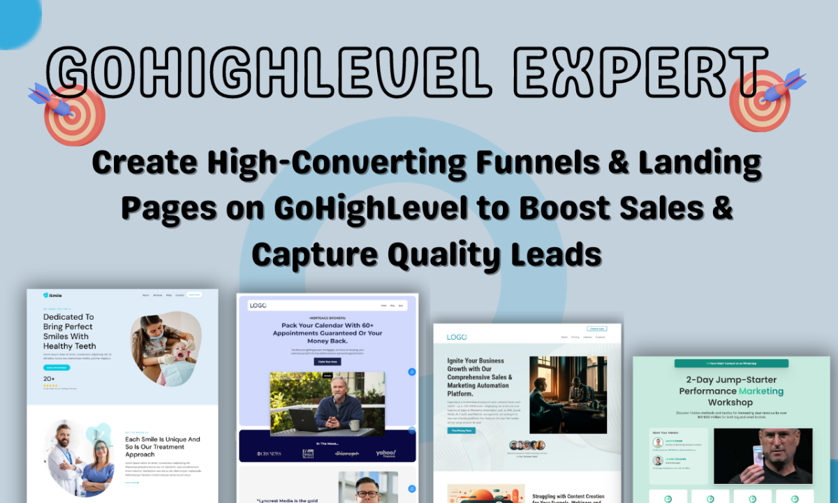 I will gohighlevel sales funnel ghl expert leadpages website ai automation email design