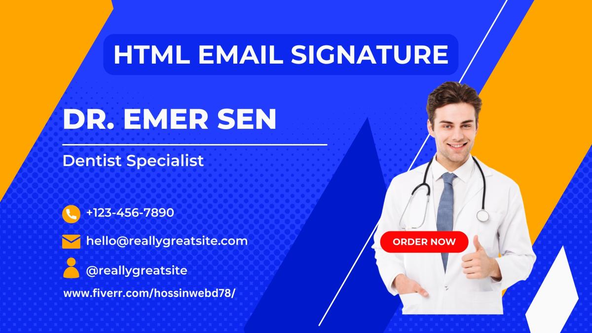 I will create clickable HTML email signature for gmail, outlook