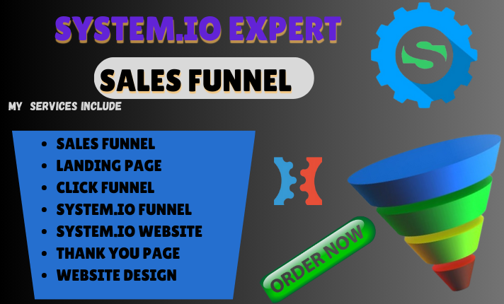 I will design a sales funnel Systeme IO funnel and landing page