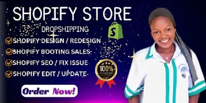 I will edit update shopify dropshipping store redesign design clone audit fix issues