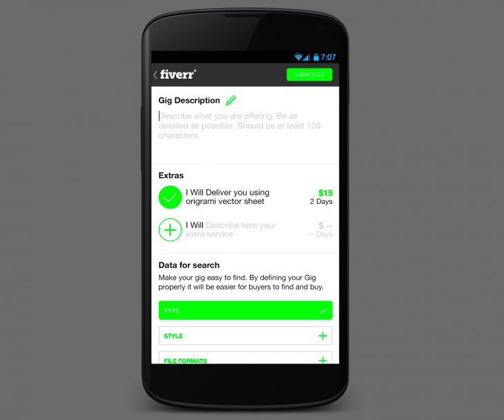 Fiverr Android App Lets Sellers Deliver Projects From The App