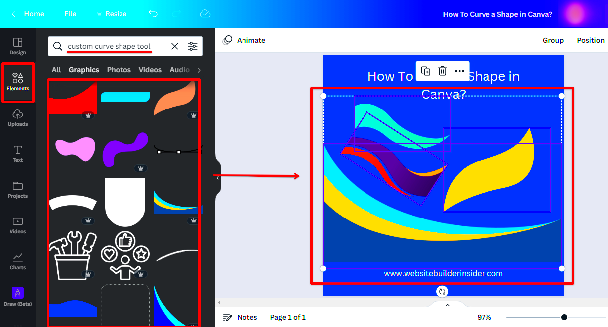 How Do I Curve a Shape in Canva WebsiteBuilderInsidercom