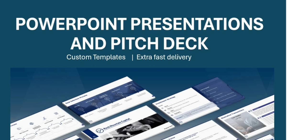 I will design PowerPoint presentation, Pitch deck for your business