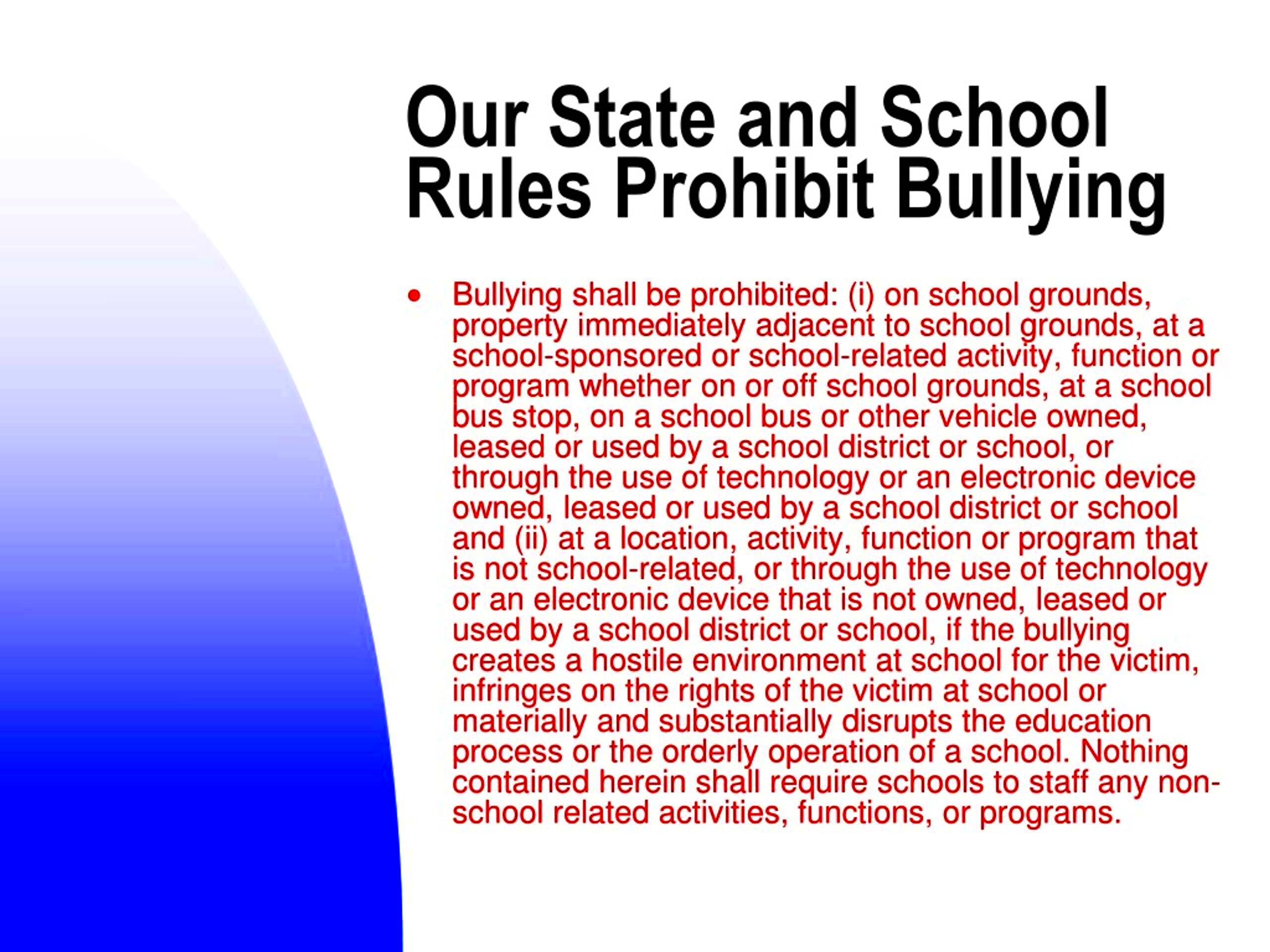 PPT AntiBullying Law PowerPoint Presentation free download ID9071050