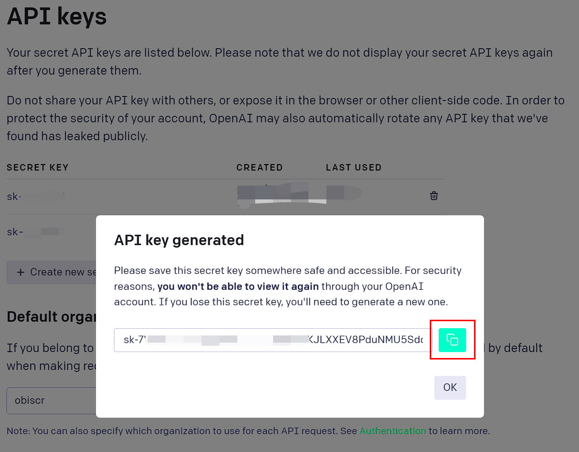 Api Key ChatGPT Docs