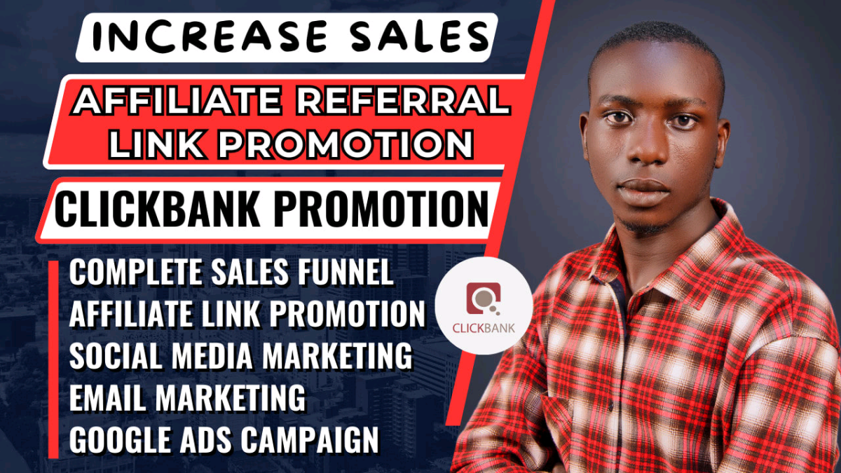 I will promote my affiliate link, mlm referral link, temu clickbank affiliate marketing