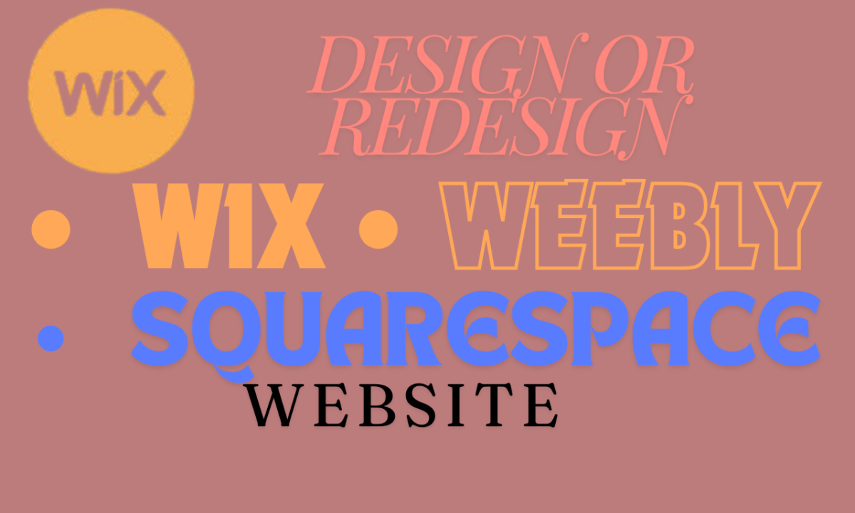 I will design wix website and squarespace website for your business