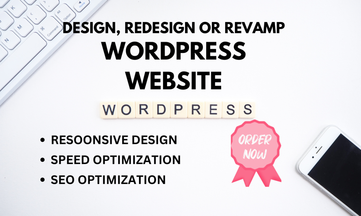 I will create responsive WordPress website design or redesign