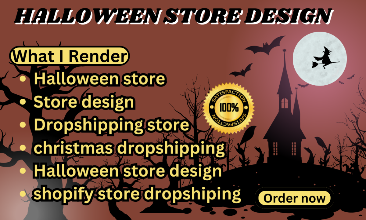 I will setup halloween print on demand dropshipping shopify store or shopify web