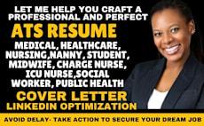 I will professional medical resume, healthcare resume, and nursing resume writing