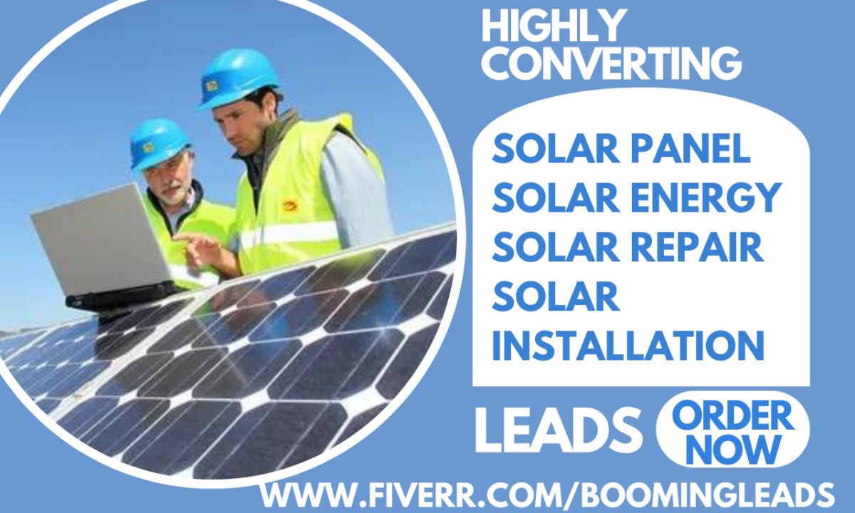 Generate Solar Energy, Solar Panel, Solar Installation, Roofing Repair, HVAC Leads