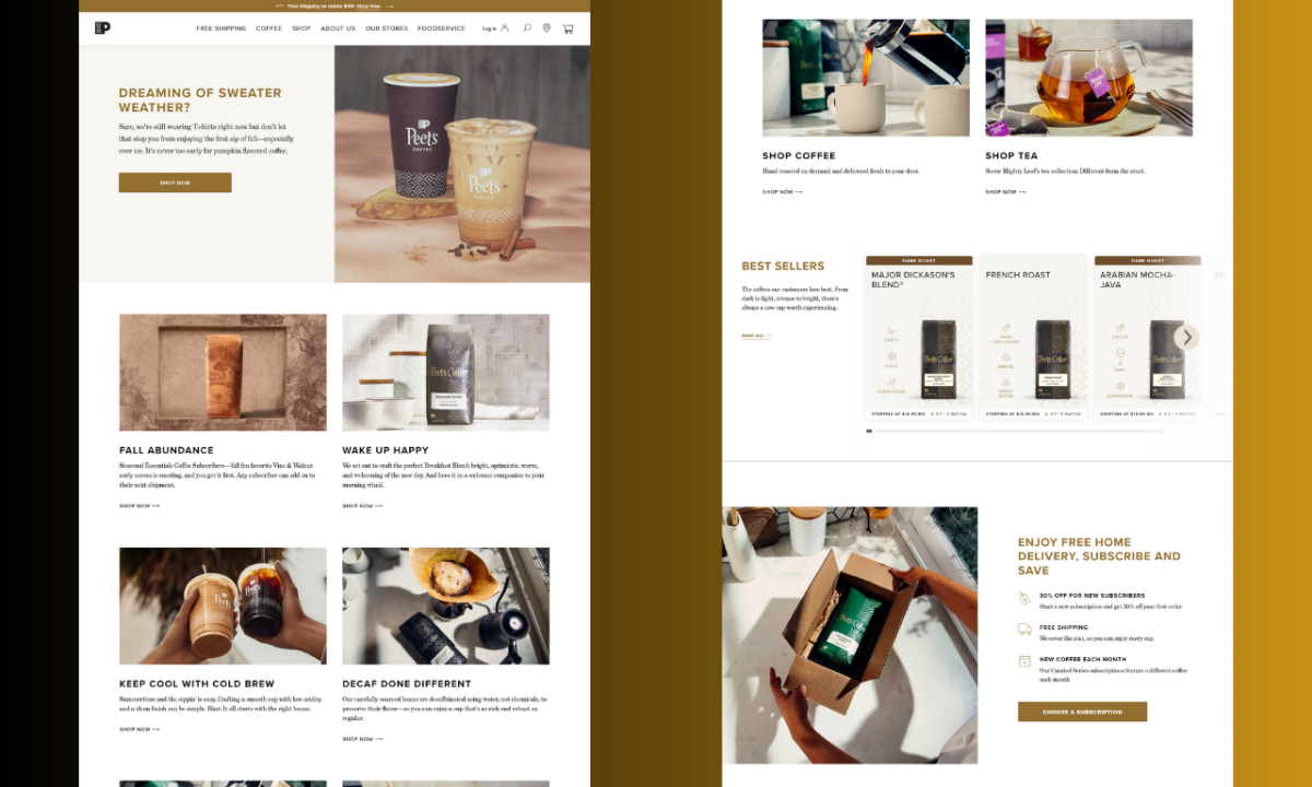 I will design wealthy coffee shopify store coffee website coffee dropshipping tea store