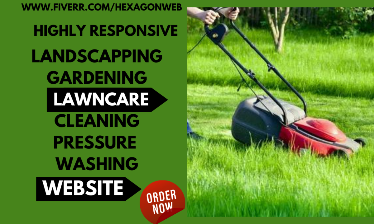 Design Lawncare Landscaping Website, Gardening Cleaning using Wix or WordPress