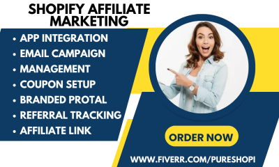 Design Shopify Affiliate Marketing Goafpro Uppromote Bixgrow Referrly Recomsale