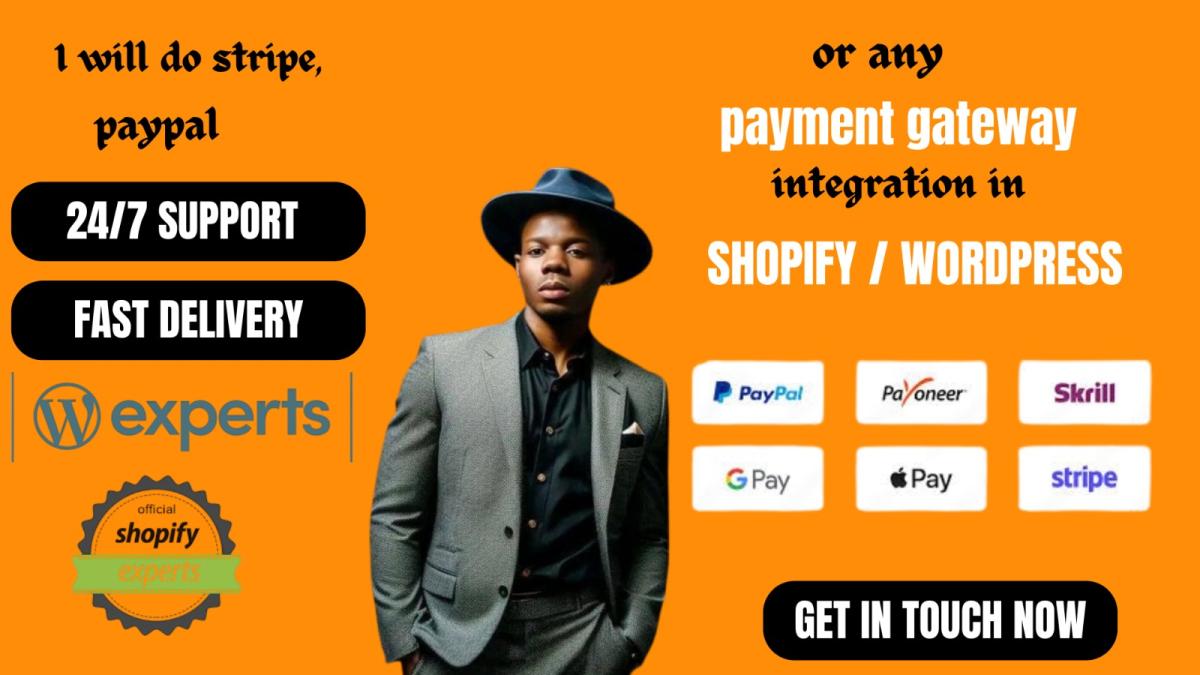 I will do stripe, paypal or any payment gateway integration in shopify and wordpress