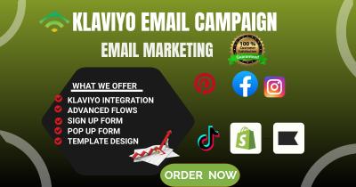 I will setup Klaviyo email marketing flows for Shopify, email automation