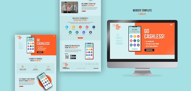 Cashless Website Template – Free Download for PSD Templates, Free Stock Photo