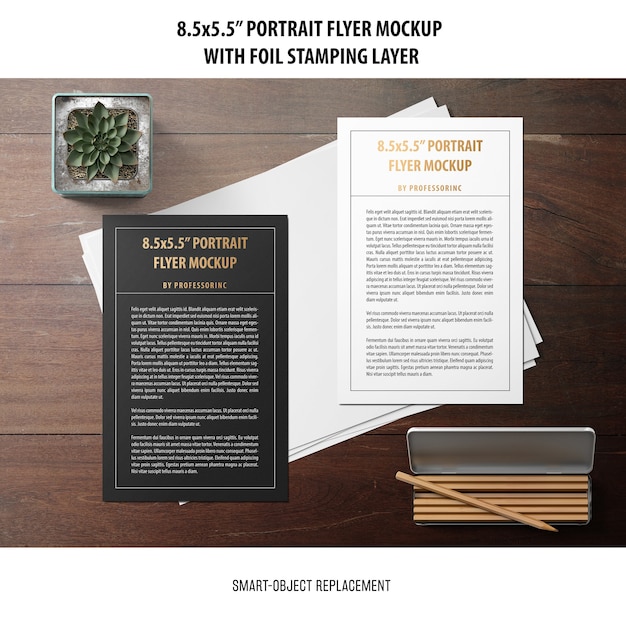 5.5×8.5” Portrait Flyer Mockup