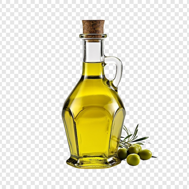 Olive Oil Bottle Isolated on Transparent Background