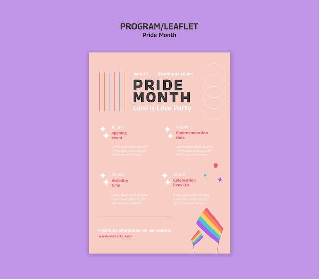 Pride Month Celebration Template Free Download