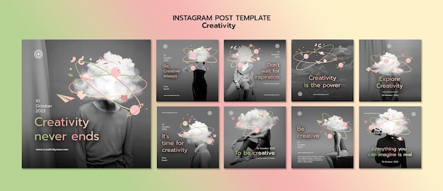 Flat Design Creativity Template