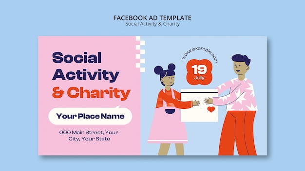 Social Activity and Charity Facebook Template