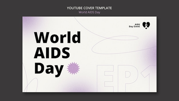 World AIDS Day YouTube Cover with Gradient Effect