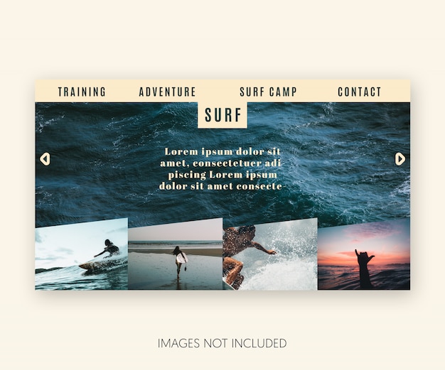 Modern Surf Template Website – Free Download