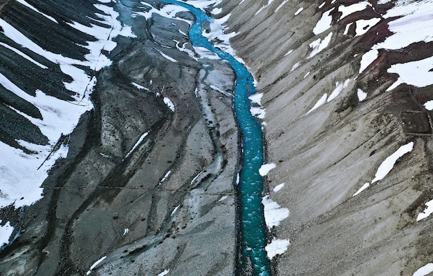 Aerial view of Pin river in Pin valley National Park