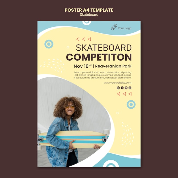 Skateboarding Concept Poster Template