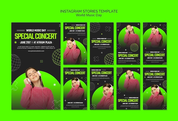 World Music Day Instagram Stories Template