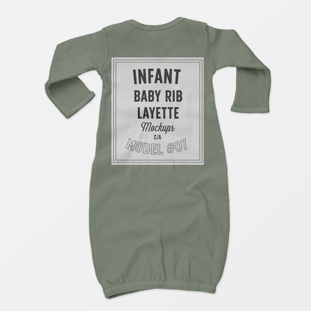 Infant Baby Rib Layette Mockup 07