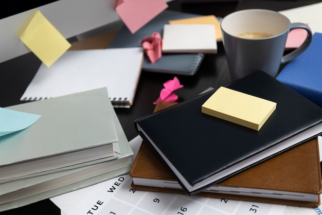 Still Life of Office Desk Mess – Free Download