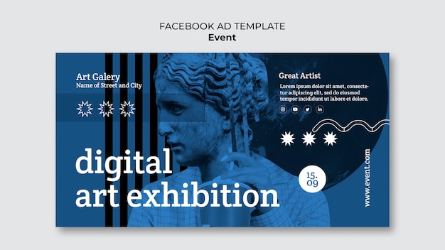 Digital Art Exhibition Facebook Template