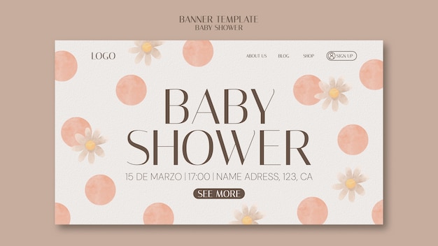 Baby Shower Celebration Landing Page