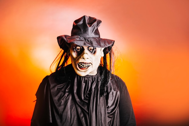 Unrecognizable man in creative Halloween costume – Free Stock Photo