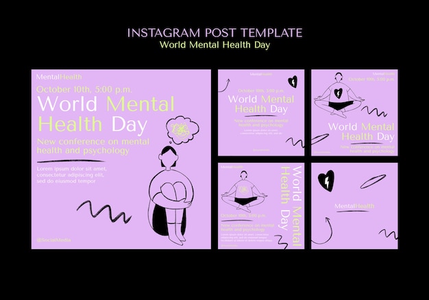 World Mental Health Day Instagram Posts – Free Stock Photo Downloads