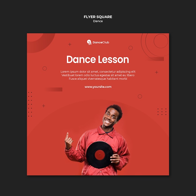 Dance Lessons Square Flyer