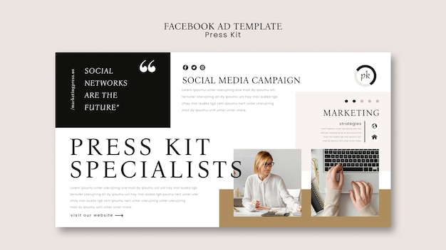 Minimal Press Kit Facebook Template – Free Download