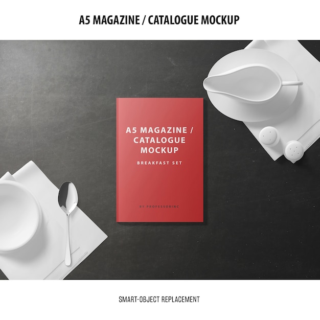 A5 Magazine Cover Catalogue Mockup