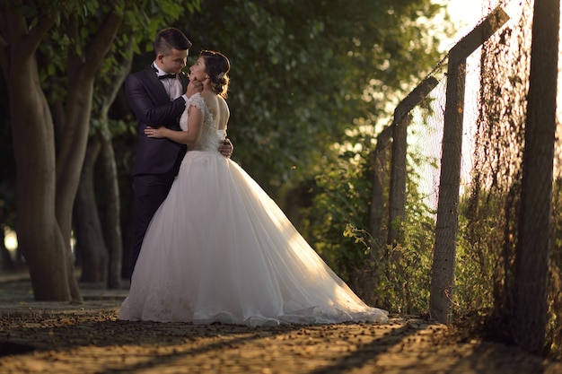 Bride and groom couple wedding photos