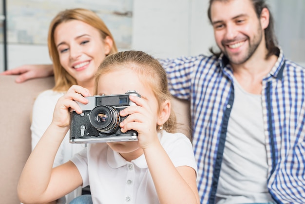 Girl taking photos