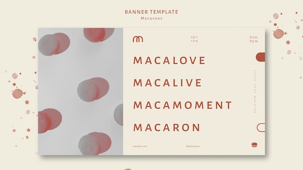 Macarons Shop Banner Template