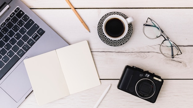 Desk office with objects Free Stock Photo – Download for Free