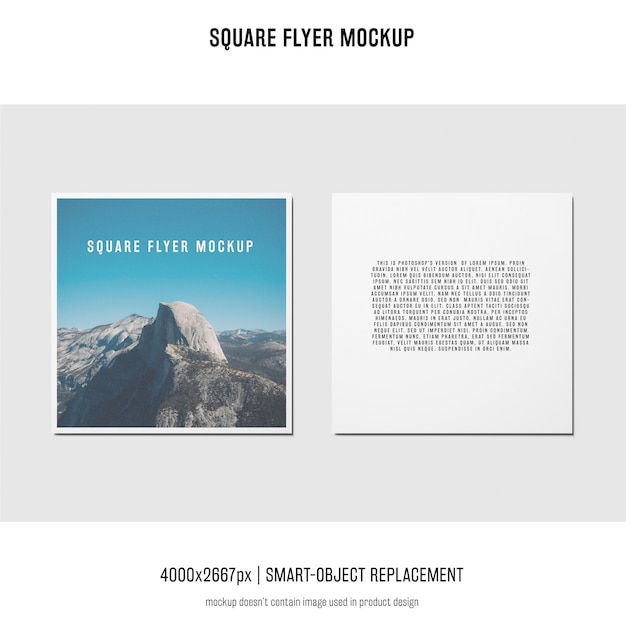 Square Flyer, Greeting Card, Invitation Mockup Available for Free Download