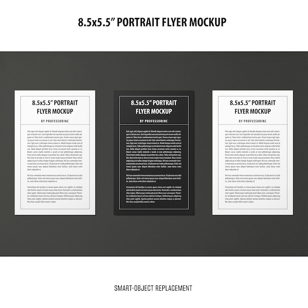 5.5×8.5” Portrait Flyer Mockup for Free Download