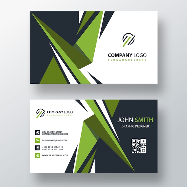 Green Visit Card Design