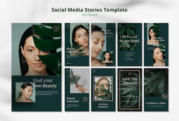 Wild Nature Concept Social Media Stories Template