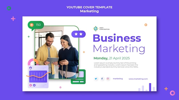 Creative Marketing Concept Youtube Cover – Free Stock Photo Download