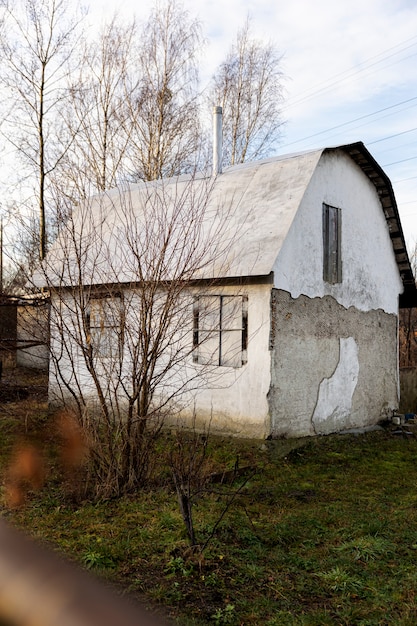 Old and abandoned house in nature